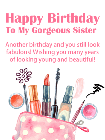 You Still Look Fabulous - Happy Birthday Card for Sister
