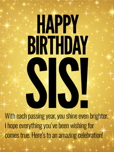 Happy Birthday Card for Sis