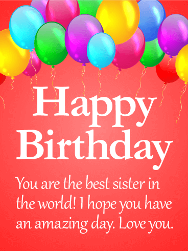 Love You Sis! Happy Birthday Card