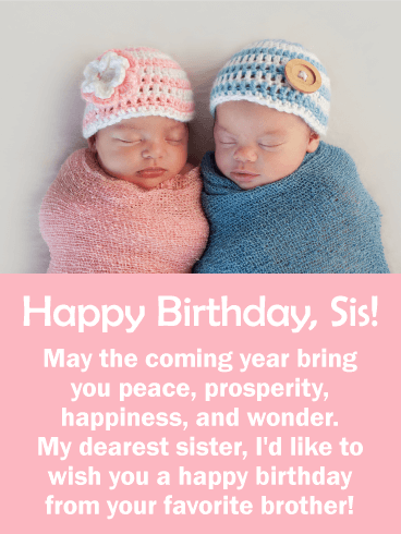 Peaceful Happy Birthday Wishes Card for Sister