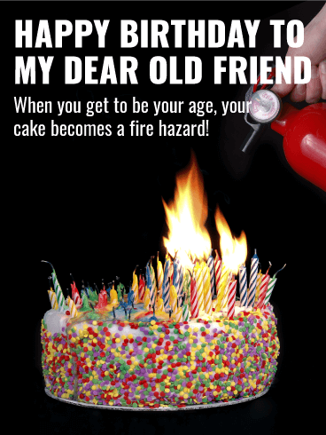 Fire Hazard! Funny Birthday Card for Friends