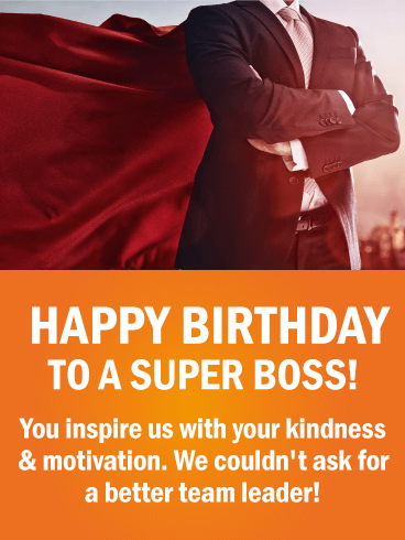 To a Super Boss - Happy Birthday Wishes Card