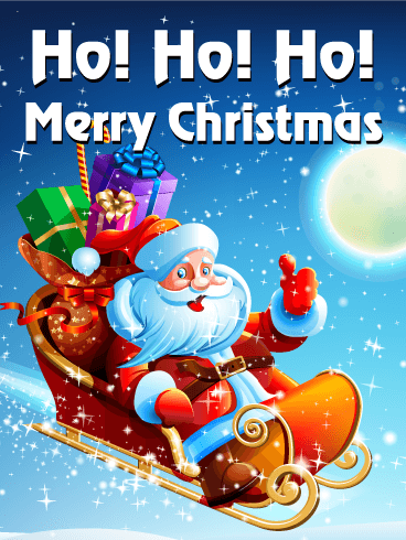 Ho! Ho! Ho! Happy Christmas Card