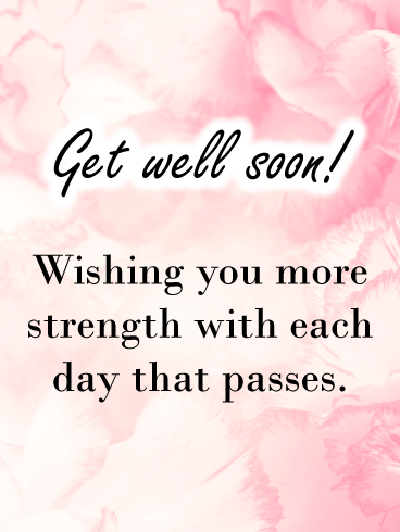 Pink Clouds and Flowers – Get Well Card 