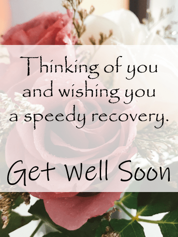 Rose Thoughts Get Well Card