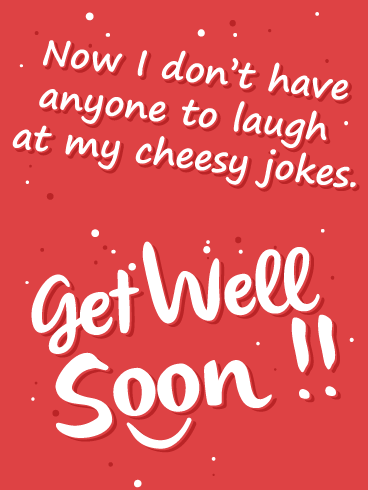 Cheesy Jokes – Get Well Card