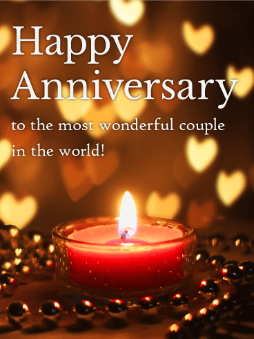 To the World's Most Wonderful Couple! - Happy Anniversary Card