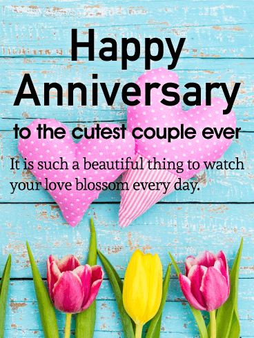To the Cutest Couple - Happy Anniversary Card