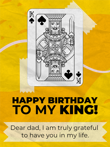 King Card On The Table – Birthday Cards for Father