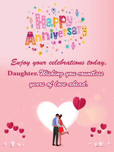 Countless Years of Love - Happy Anniversary Card for Daughter