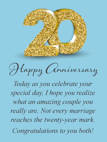 An Amazing Couple – Happy 20th Anniversary for Couple  