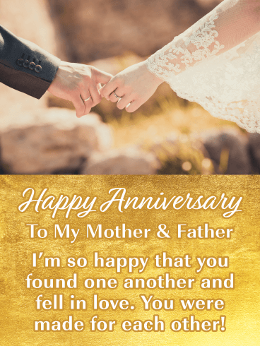 You Fell in Love – Happy Anniversary Card for Parents