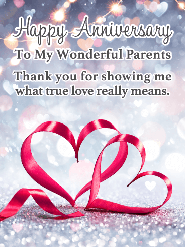 True Love – Happy Anniversary Card for Parents
