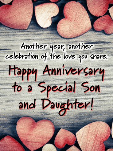 The Lasting Bond- Happy Anniversary Card for Son and Daughter