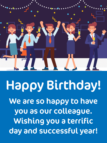 A Successful Year - Happy Birthday Card for Colleague 