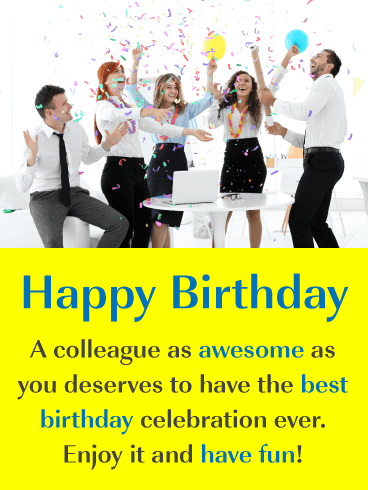 You’re Awesome! - Happy Birthday Card for Colleague