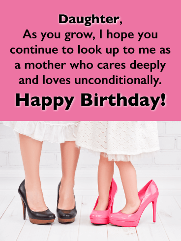 I Love You Unconditionally - Happy Birthday Cards for Daughter From Mother 