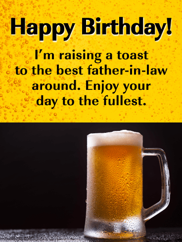 Enjoy Your Day to the Fullest - Happy Birthday Card for Father-in-Law