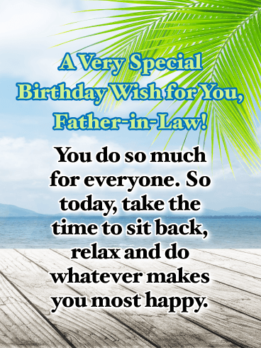 Time to Sit Back - Happy Birthday Card for Father-in-Law