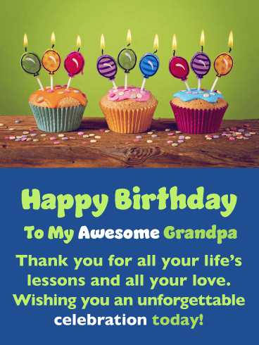 Creative Balloon Candles – Happy Birthday Card for Grandfather