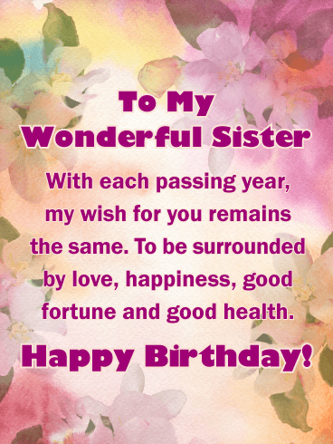 Extra Special Touch - Happy Birthday Card for Sister