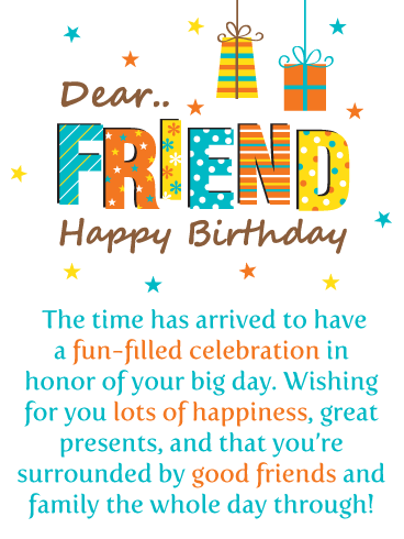Your Big Day! Happy Birthday Card for Friends