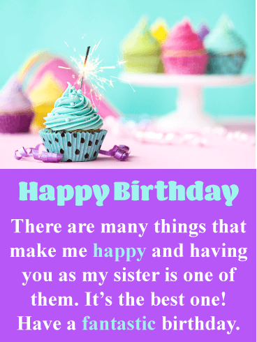 You’re the Best! Happy Birthday Card for Sister