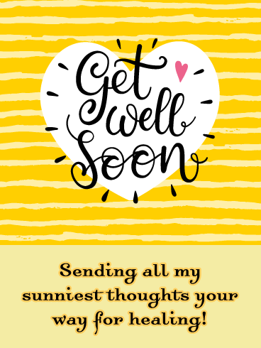 Sunny Thoughts - Get Well Soon Card 