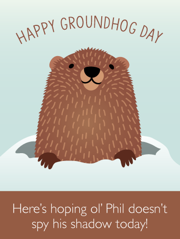 Cute Phil - Happy Groundhog Day Card