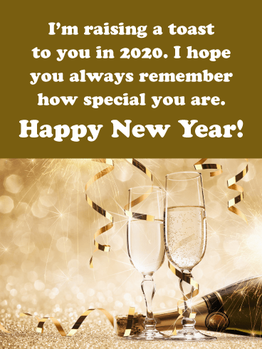 A Toast to You - Happy New Year Wishes for 2020
