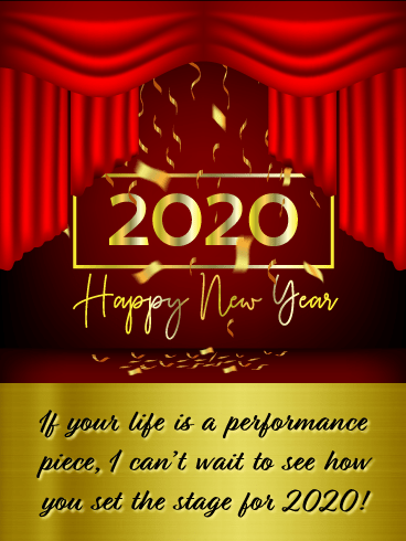 Set the Stage - Happy New Year Card 2020