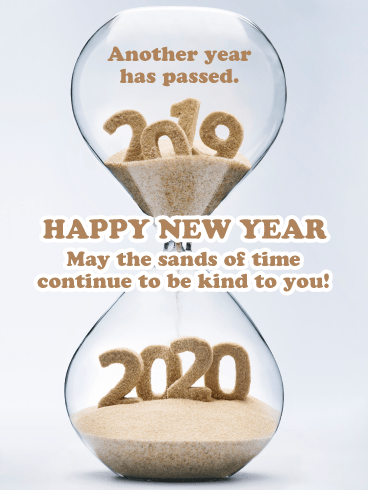 Sands of Time - Happy New Year Card for 2020