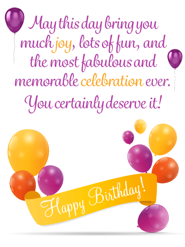 A Fabulous Celebration - Happy Birthday Card
