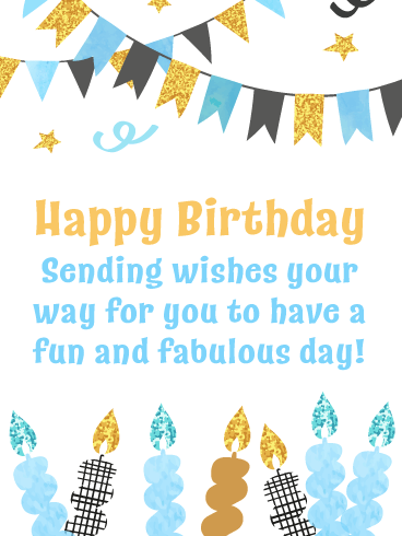 Fun & Fabulous Candles - Happy Birthday Card