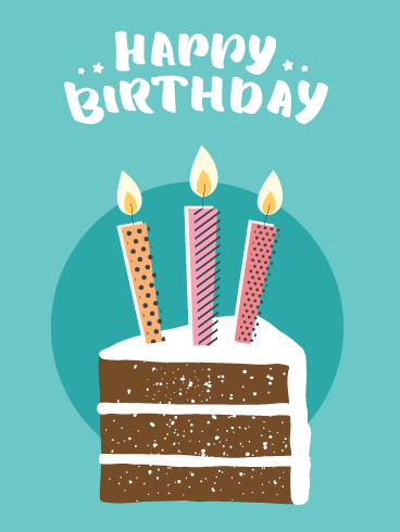Perfect Cake & Candles – Happy Birthday Card