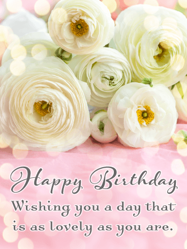 Lovely Flowers for You - Happy Birthday Card