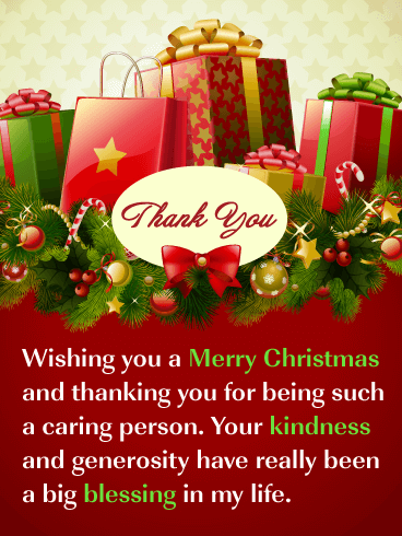 You’re So Kind - Christmas Thank You Card