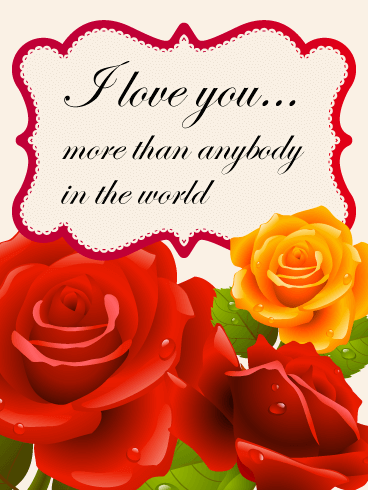 Gorgeous Love Rose Card