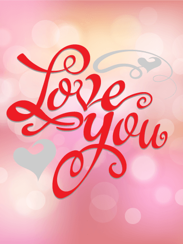 Pink Love You Card