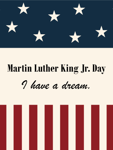 Flag Designed Martin Luther King Day Card