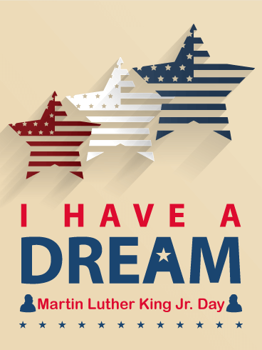 Three Stars Martin Luther King Day Card