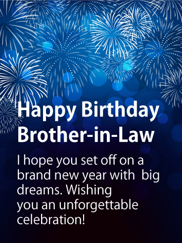 Brand New Year - Happy Birthday Card for Brother-in-Law