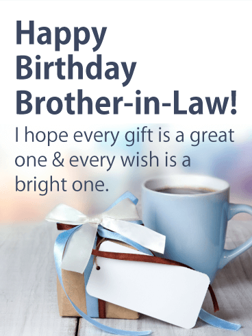 Bright Wish - Happy Birthday Card for Brother-in-Law