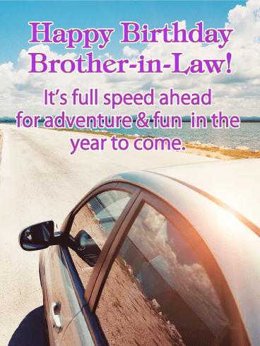 It's Full Speed - Happy Birthday Card for Brother-in-Law