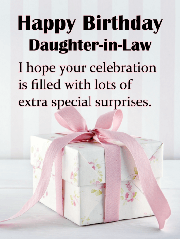 A Beautifully Wrapped Gift - Happy Birthday Card for Daughter-in-Law