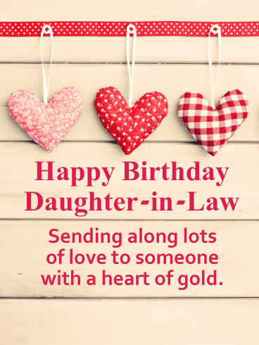 Sending Lots of Love - Happy Birthday Card for Daughter-in-Law