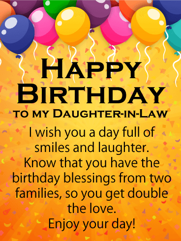 Full of Smile - Happy Birthday Card for Daughter-in-Law