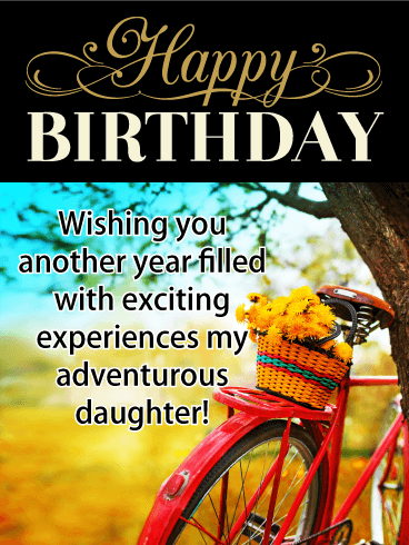 Vintage Bicycle - Happy Birthday Card for Daughter