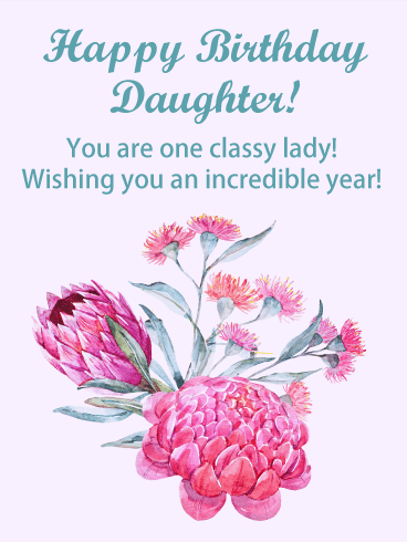 Classy Lady - Happy Birthday Card for Daughter