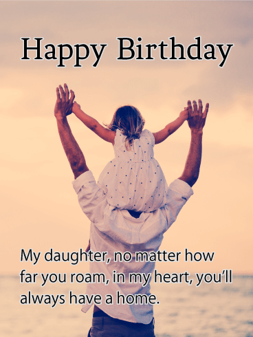 Always in My Heart - Happy Birthday Card for Daughter